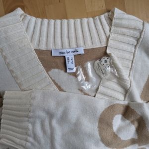 Peace Love World cardigan, L, tan